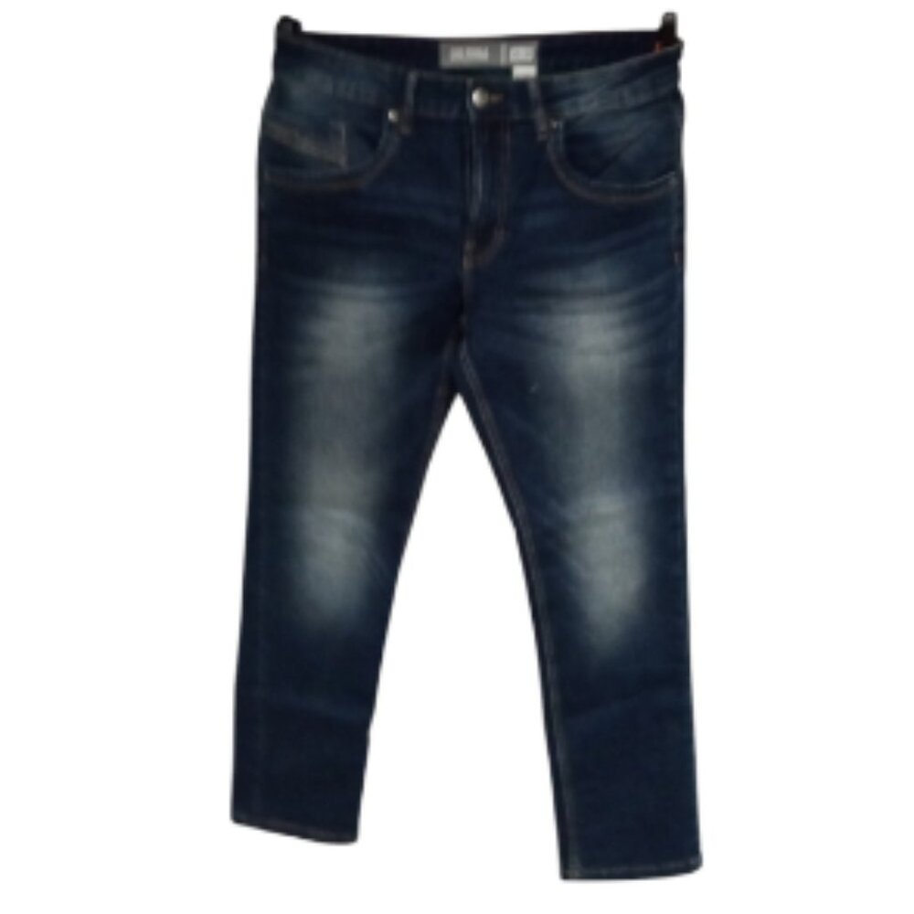 Cultura Men's Skinny Fit Stretch Jeans Size 34x30 Dark Wash Blue